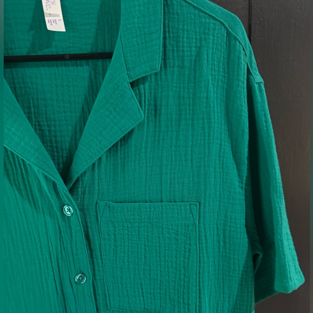 Teal button down - Picture 3 of 3